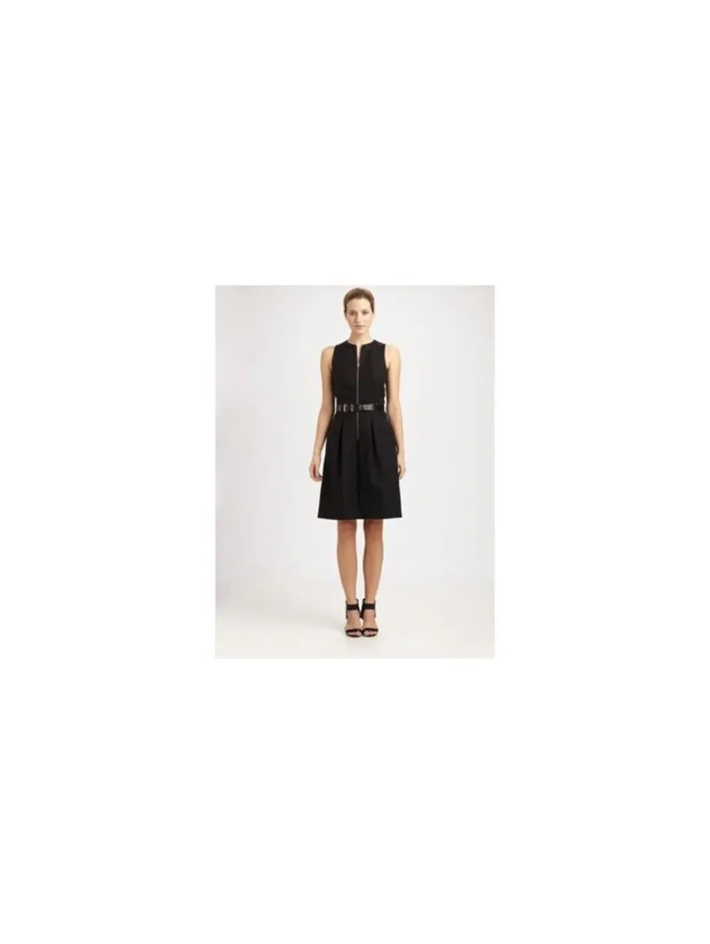 MICHAEL KORS Black Broadcloth Zip Dress Size:4 Retail $1,495 NEW